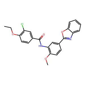 N-(5-Benzooxazol-2-yl-2-methoxy-phenyl)-3-chloro-4-ethoxy-benzamide structure