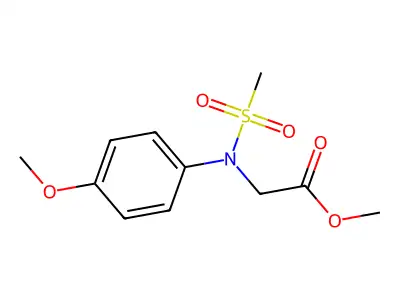 methyl 2-(4-methoxy-N-methylsulfonylanilino)acetate structure