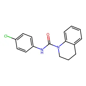 N-(4-chlorophenyl)-3,4-dihydro-2H-quinoline-1-carboxamide structure