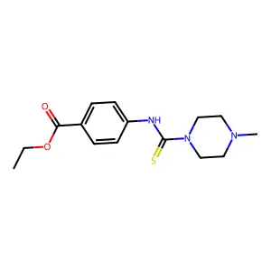 Ethyl 4-[(4-methylpiperazine-1-carbothioyl)amino]benzoate structure