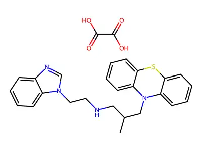 10-(3-((2-(1-Benzimidazolyl)ethyl)amino)-2-methylpropyl)phenothiazine oxalate structure