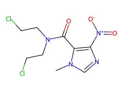 1H-Imidazole-5-carboxamide, N,N-bis(2-chloroethyl)-1-methyl-4-nitro- structure