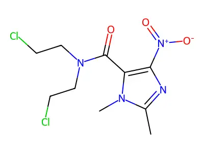 1H-Imidazole-5-carboxamide, N,N-bis(2-chloroethyl)-1,2-dimethyl-4-nitro- structure
