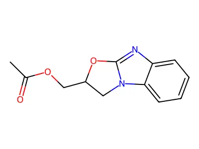 Benzimidazo(1,2-b)oxazole-2-methanol, 2,3-dihydro-, acetate (ester) structure
