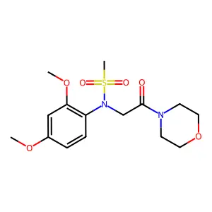 N-(2,4-Dimethoxy-phenyl)-N-(2-morpholin-4-yl-2-oxo-ethyl)-methanesulfonamide structure