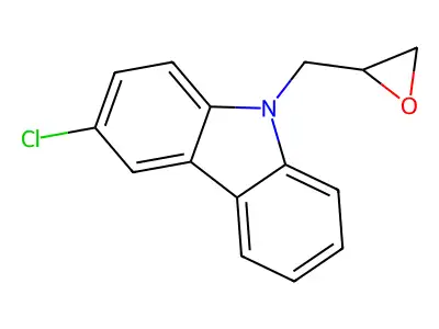 3-Chloro-9-(oxiran-2-ylmethyl)carbazole structure