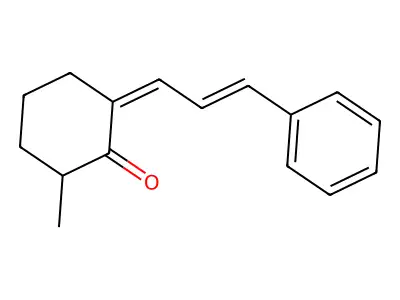Cyclohexanone, 2-methyl-6-(3-phenyl-2-propenylidene)- structure