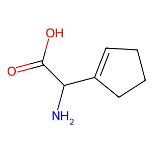 Amino(1-cyclopenten-1-yl)acetic acid structure