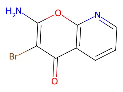 4H-Pyrano[2,3-b]pyridin-4-one, 2-amino-3-bromo- structure