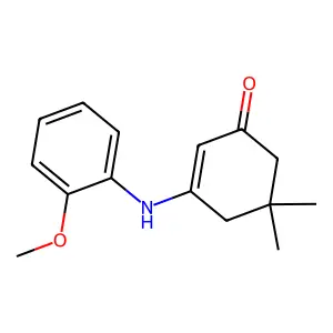 3-(2-Methoxyanilino)-5,5-dimethylcyclohex-2-en-1-one structure