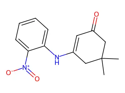 5,5-Dimethyl-3-(2-nitroanilino)-2-cyclohexen-1-one structure