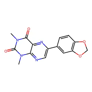 6-(1,3-Benzodioxol-5-yl)-1,3-dimethylpteridine-2,4-dione structure