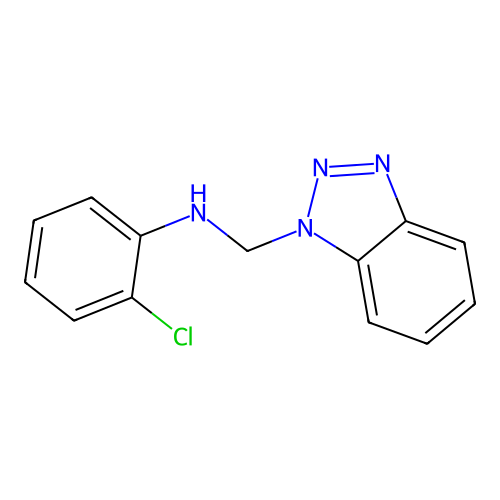 N-(1H-benzotriazol-1-ylmethyl)-2-chloroaniline structure