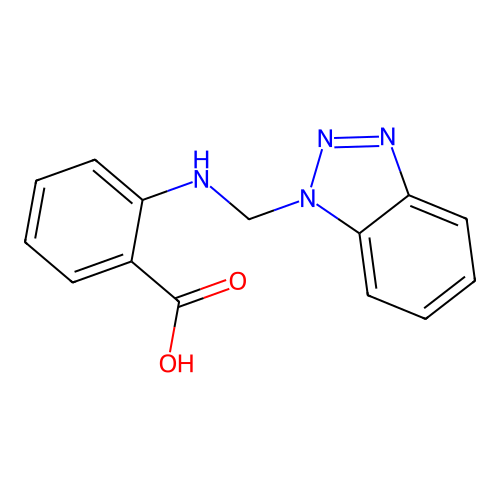 2-(Benzotriazol-1-ylmethylamino)benzoic acid structure