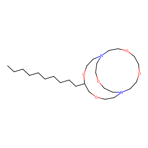 5-Decyl-4,7,13,16,21-pentaoxa-1,10-diazabicyclo(8.8.5)tricosane structure
