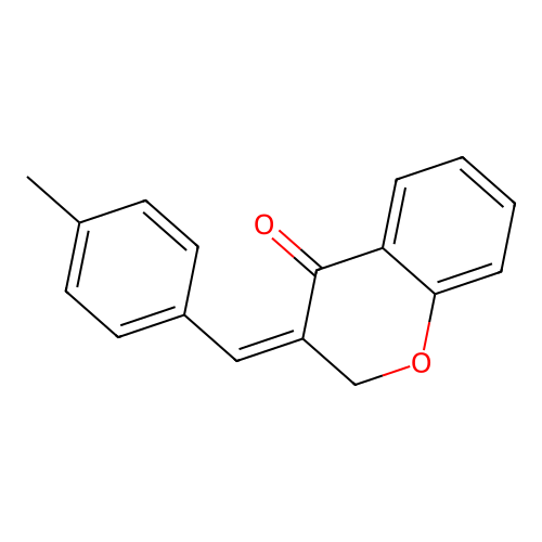 (3Z)-3-(4-methylbenzylidene)-2,3-dihydro-4H-chromen-4-one structure