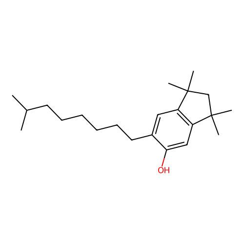 6-Isononyl-1,1,3,3-tetramethylindan-5-ol structure