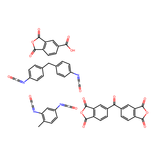 (C17-H6-O7.C15-H10-N2-O2.C9-H6-N2-O2.C9-H4-O5)x- structure