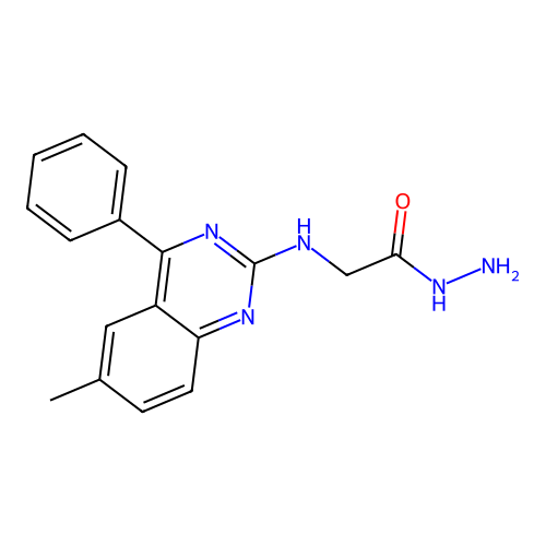 2-((6-Methyl-4-phenylquinazolin-2-yl)amino)acetohydrazide structure