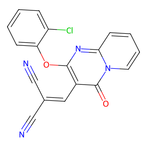 {[2-(2-chlorophenoxy)-4-oxo-4H-pyrido[1,2-a]pyrimidin-3-yl]methylidene}propanedinitrile structure