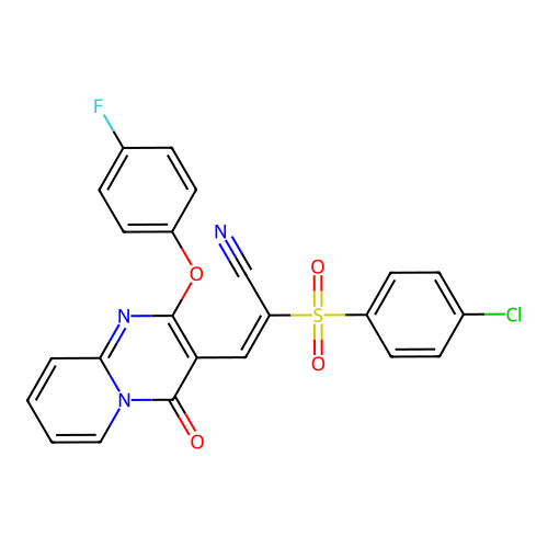 C23H13ClFN3O4S structure