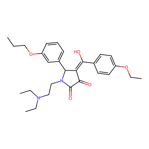 1-(2-(diethylamino)ethyl)-4-(4-ethoxybenzoyl)-3-hydroxy-5-(3-propoxyphenyl)-1H-pyrrol-2(5H)-one structure