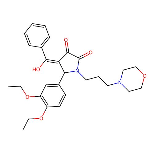 4-benzoyl-5-(3,4-diethoxyphenyl)-3-hydroxy-1-(3-morpholinopropyl)-1H-pyrrol-2(5H)-one structure