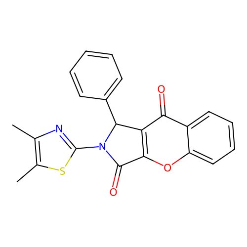 2-(4,5-dimethyl-1,3-thiazol-2-yl)-1-phenyl-1,2-dihydrochromeno[2,3-c]pyrrole-3,9-dione structure