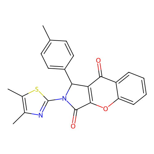 2-(4,5-dimethyl-1,3-thiazol-2-yl)-1-(4-methylphenyl)-1,2-dihydrochromeno[2,3-c]pyrrole-3,9-dione structure