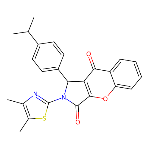 2-(4,5-dimethyl-1,3-thiazol-2-yl)-1-(4-isopropylphenyl)-1,2-dihydrochromeno[2,3-c]pyrrole-3,9-dione structure