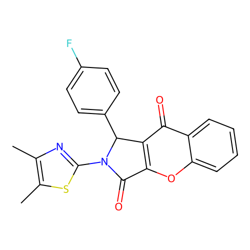 2-(4,5-dimethyl-1,3-thiazol-2-yl)-1-(4-fluorophenyl)-1,2-dihydrochromeno[2,3-c]pyrrole-3,9-dione structure