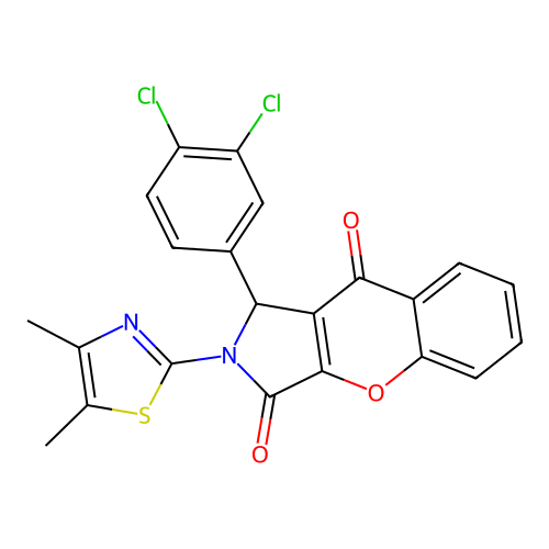 1-(3,4-dichlorophenyl)-2-(4,5-dimethyl-1,3-thiazol-2-yl)-1,2-dihydrochromeno[2,3-c]pyrrole-3,9-dione structure