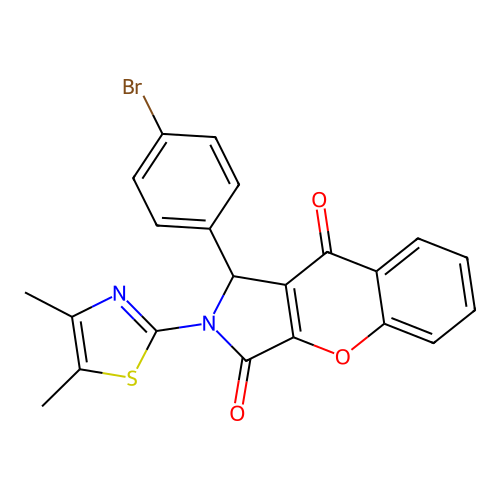 1-(4-bromophenyl)-2-(4,5-dimethyl-1,3-thiazol-2-yl)-1,2-dihydrochromeno[2,3-c]pyrrole-3,9-dione structure