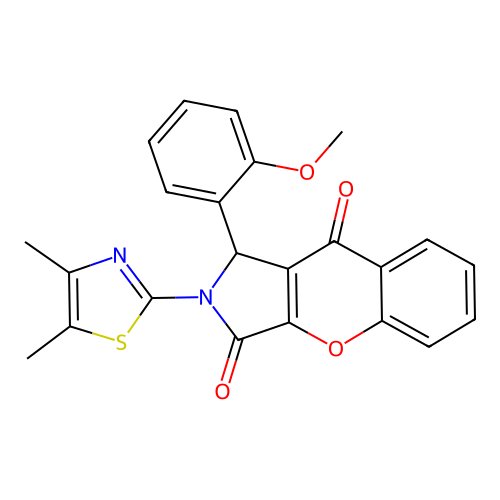 2-(4,5-dimethyl-1,3-thiazol-2-yl)-1-(2-methoxyphenyl)-1,2-dihydrochromeno[2,3-c]pyrrole-3,9-dione structure