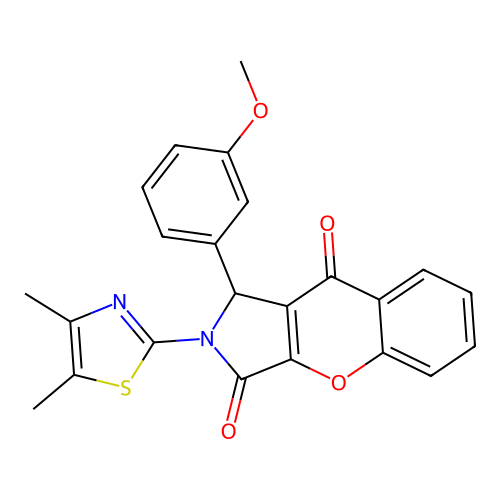 2-(4,5-dimethyl-1,3-thiazol-2-yl)-1-(3-methoxyphenyl)-1,2-dihydrochromeno[2,3-c]pyrrole-3,9-dione structure