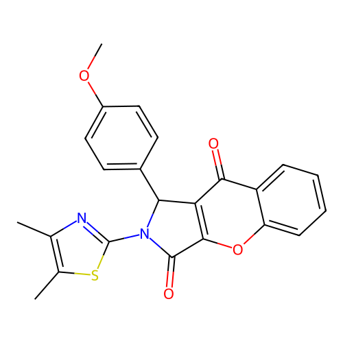 2-(4,5-dimethyl-1,3-thiazol-2-yl)-1-(4-methoxyphenyl)-1,2-dihydrochromeno[2,3-c]pyrrole-3,9-dione structure