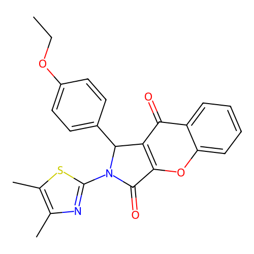 2-(4,5-dimethyl-1,3-thiazol-2-yl)-1-(4-ethoxyphenyl)-1,2-dihydrochromeno[2,3-c]pyrrole-3,9-dione structure