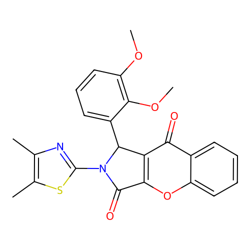 1-(2,3-dimethoxyphenyl)-2-(4,5-dimethyl-1,3-thiazol-2-yl)-1,2-dihydrochromeno[2,3-c]pyrrole-3,9-dione structure