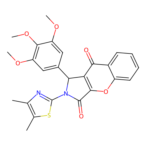 2-(4,5-dimethyl-1,3-thiazol-2-yl)-1-(3,4,5-trimethoxyphenyl)-1,2-dihydrochromeno[2,3-c]pyrrole-3,9-dione structure