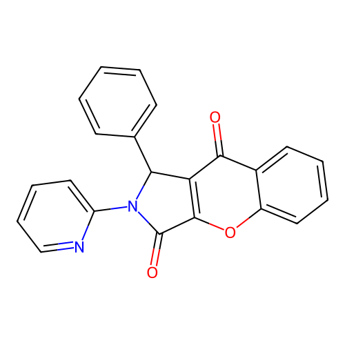 1-Phenyl-2-(pyridin-2-yl)-1,2-dihydrochromeno[2,3-c]pyrrole-3,9-dione structure
