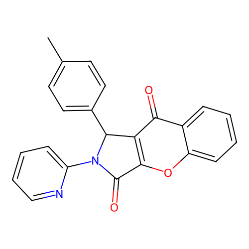 1-(4-Methylphenyl)-2-(pyridin-2-yl)-1,2-dihydrochromeno[2,3-c]pyrrole-3,9-dione structure