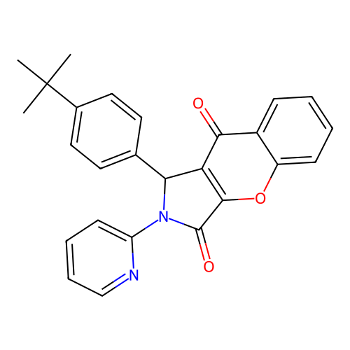 1-(4-(tert-butyl)phenyl)-2-(pyridin-2-yl)-1,2-dihydrochromeno[2,3-c]pyrrole-3,9-dione structure