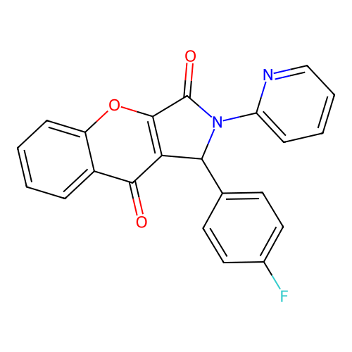 1-(4-Fluorophenyl)-2-(pyridin-2-yl)-1,2-dihydrochromeno[2,3-c]pyrrole-3,9-dione structure