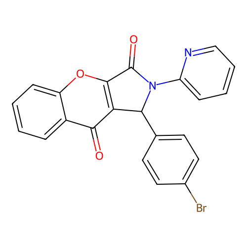1-(4-Bromophenyl)-2-(pyridin-2-yl)-1,2-dihydrochromeno[2,3-c]pyrrole-3,9-dione structure
