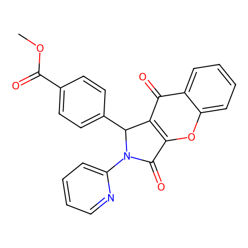 methyl 4-(3,9-dioxo-2-(pyridin-2-yl)-1,2,3,9-tetrahydrochromeno[2,3-c]pyrrol-1-yl)benzoate structure