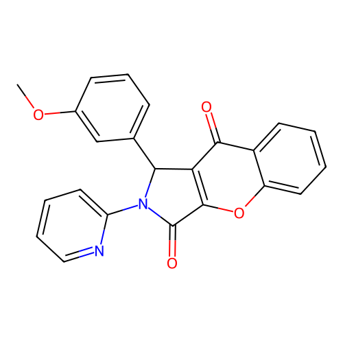 1-(3-Methoxyphenyl)-2-(pyridin-2-yl)-1,2-dihydrochromeno[2,3-c]pyrrole-3,9-dione structure