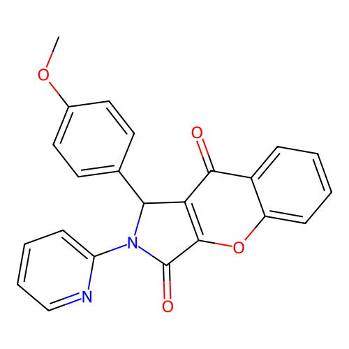 1-(4-Methoxyphenyl)-2-(pyridin-2-yl)-1,2-dihydrochromeno[2,3-c]pyrrole-3,9-dione structure