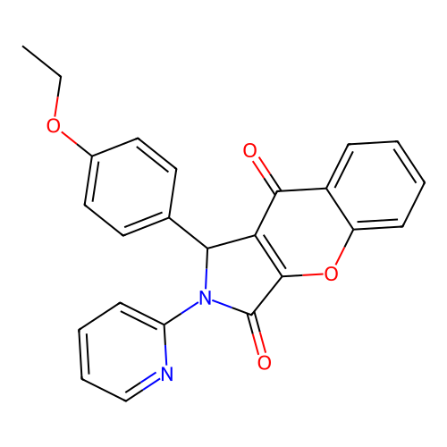 1-(4-Ethoxyphenyl)-2-(pyridin-2-yl)-1,2-dihydrochromeno[2,3-c]pyrrole-3,9-dione structure
