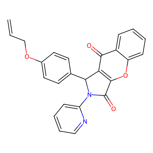 1-(4-prop-2-enoxyphenyl)-2-pyridin-2-yl-1H-chromeno[2,3-c]pyrrole-3,9-dione structure