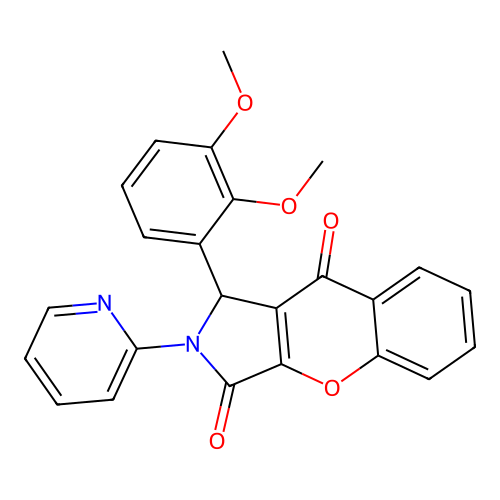 1-(2,3-dimethoxyphenyl)-2-(pyridin-2-yl)-1,2-dihydrochromeno[2,3-c]pyrrole-3,9-dione structure